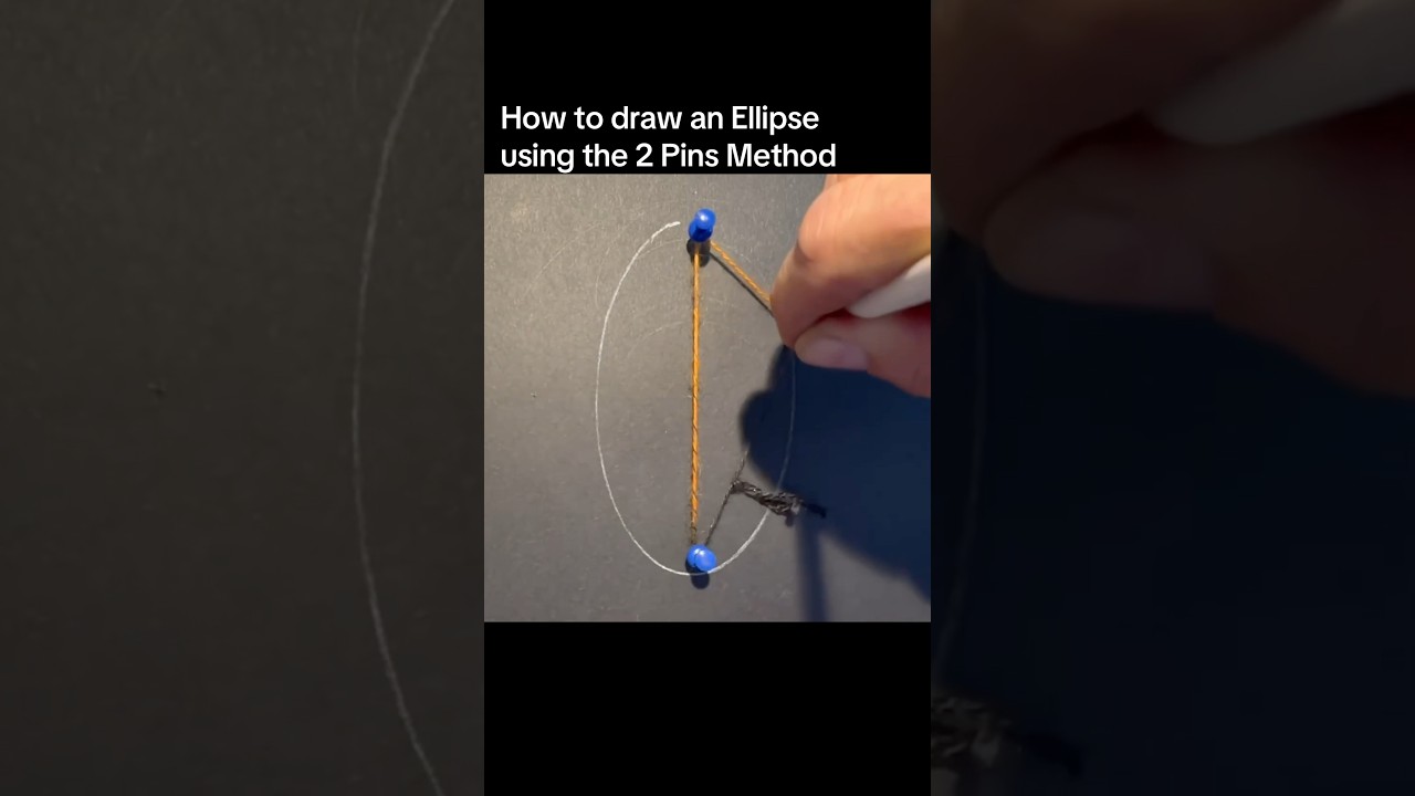 How to draw an Ellipse using the 2 Pins Method
