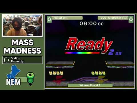 Mass Madness 40 SSBM - Project (Default Fox) vs. OUG | Electroman (Green Fox) - Melee WR3