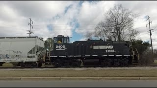 preview picture of video 'NS Locomotive on L&N Drive - Pacing the Huntsville & Madison County Railroad'