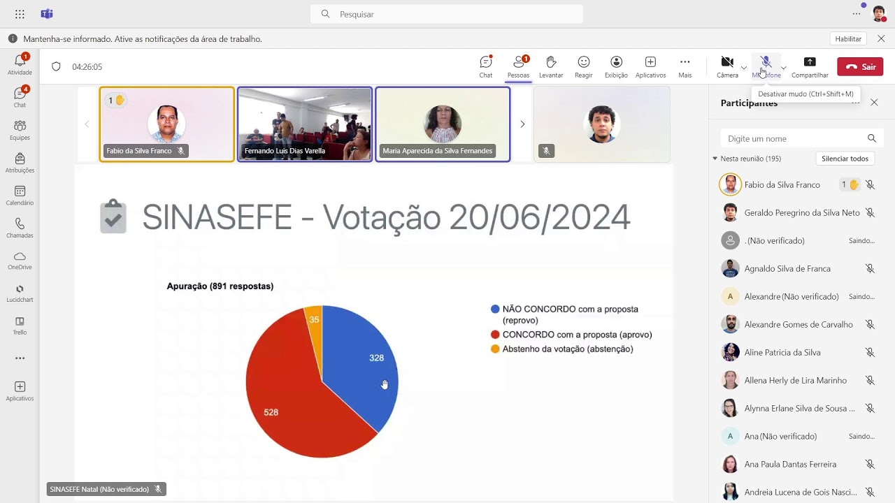 Assembleia Geral do SINASEFE Natal - 20/06/2024