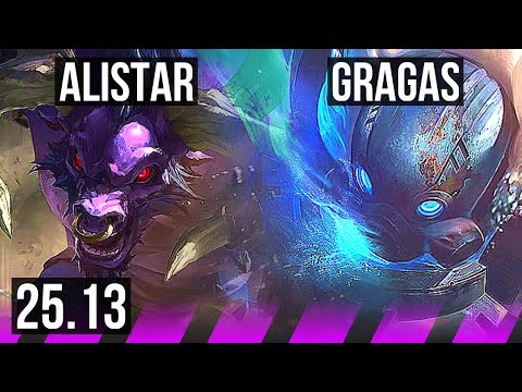 ALISTAR & Draven vs GRAGAS & Sivir (SUP) | KR Challenger | 25.13