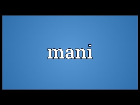 Mani Meaning