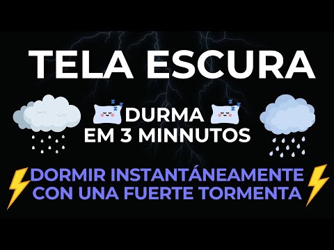 Chuva Forte em Rua Vazia com Tela Preta - Ideal para Reduzir a Ansiedade e Dormir Bem