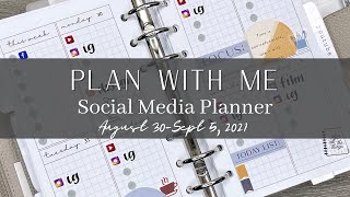 Plan with Me | Social Media Planner | August 30-Sept 5, 2021 #planwithme #socialmediaplanner