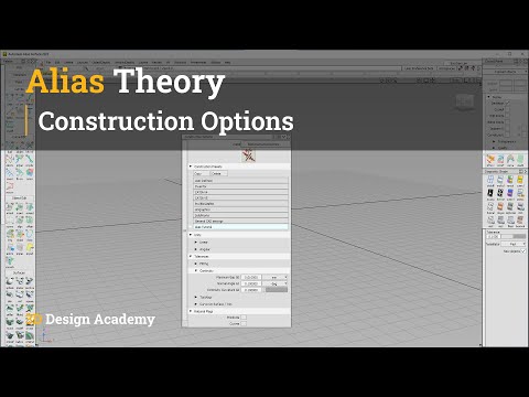 Autodesk Alias Tutorials l Alias Theory 6 - Construction Options