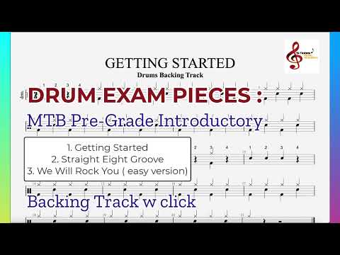 Getting Started | Straight Eight Groove | We Will Rock You Backing track w click