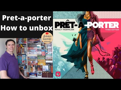Pret-a-porter stylish fashion economic strategy board game 3rd ed. unboxing overview * Amass Games *