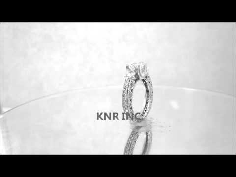 18K WHITE GOLD ASSCHER CUT DIAMOND ENGAGEMENT RING ART DECO ANTIQUE STYLE 1.98CT - KNR INC - 439 1