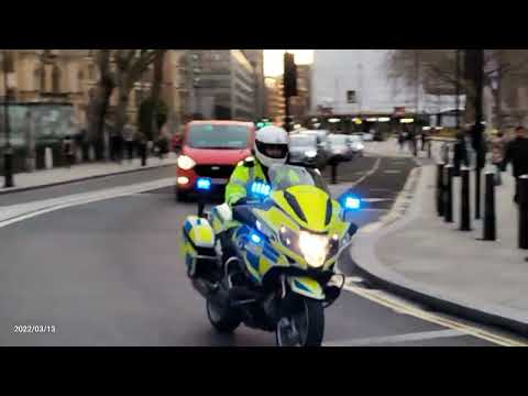 Metropolitan police motorcycles.
