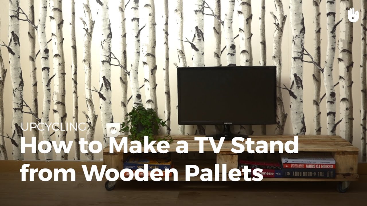 How to Build a TV Stand from Wood Pallets Recycling Pallets Sikana