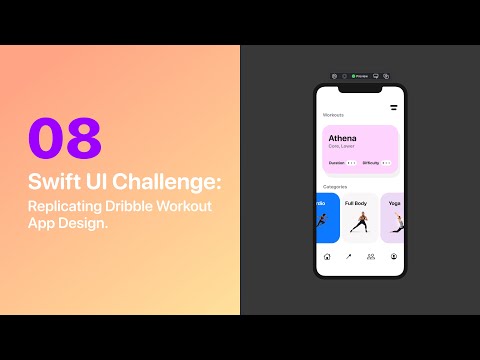 SwiftUI Challenge 08: Replicating a Random Dribbble Design - Workout App in SwiftUI - New Xcode Beta