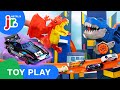 Ultimate T-Rex Transporter VS Fire Breathing Dragon! 🔥 Hot Wheels Let's Race | Netflix Jr