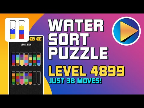 Water Sort Puzzle Level 4899 Walkthrough [38 Moves!]