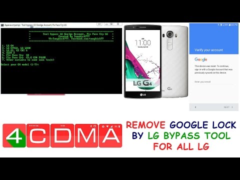 BYPASS GOOGLE ACCOUNT LG G4 G3  FLEX2 STYLO 6.0 (LG Bypass Tool Method via PC)