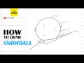 How To Draw Snowball Easy