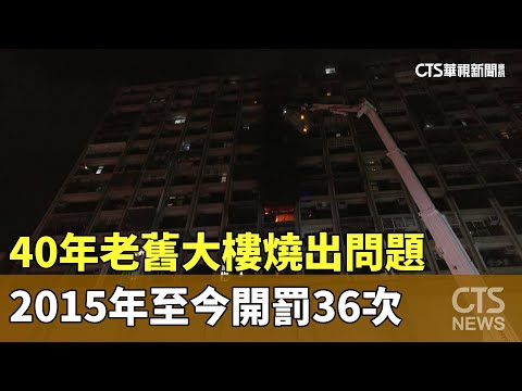 40年老舊大樓燒出問題　2015年至今開罰36次