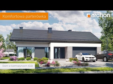 Dom w karmazynach (G2) – Komfortowa parterówka I ARCHON+ Projekty Domów