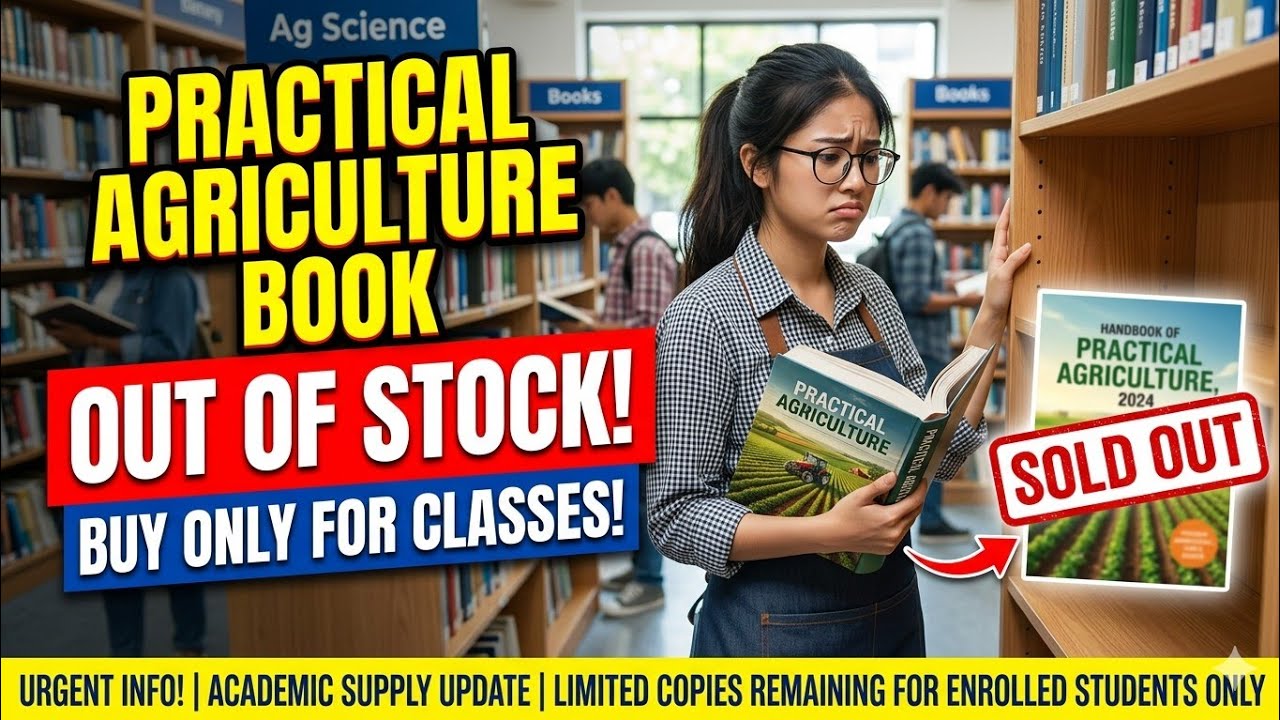 Practical agriculture book out of stock Only online classes available and pdf