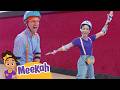 Blippi Meekah Learn Roller Skating Fun Safety For Beginners At Moonlight Rollerway