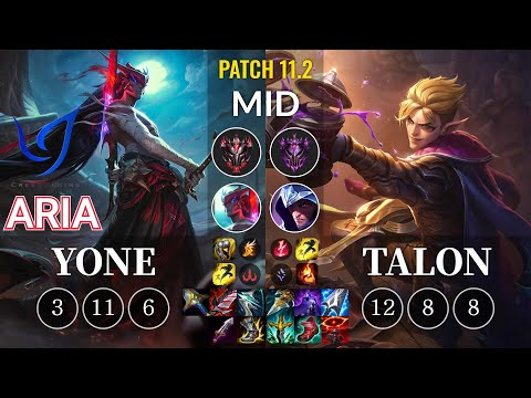 CGA Aria Yone vs Talon Mid - KR Patch 11.2