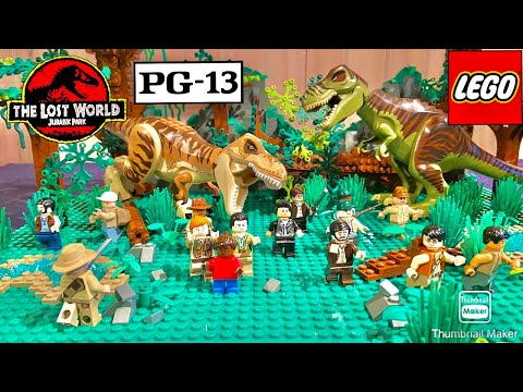The Lost World!!! A LEGO Jurassic Park Stop Motion Movie!! 