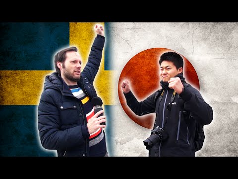 Swedish guy tries to speak Japanese, Japanese guy tries to speak Swedish - Language challenge
