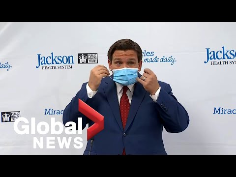 Coronavirus: Florida governor Ron DeSantis gets heckled by protester during COVID-19 update | FULL