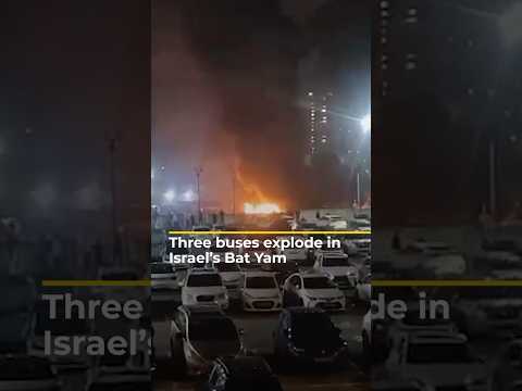 Three buses explode in Israel's Bat Yam | AJ #shorts