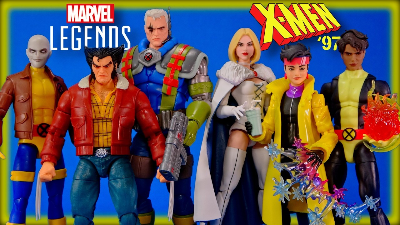 Marvel Legends X-Men '97 Cable Emma Frost Jubilee Sunspot Logan Morph Hasbro Figure Overview!