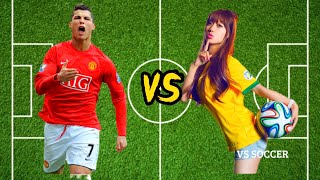 Cristiano Ronaldo vs Girls Football 💪🏻🔥
