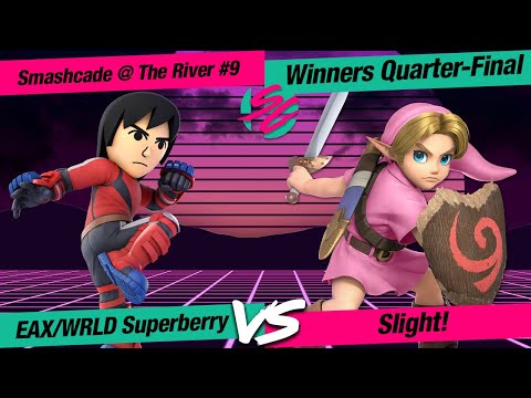 Smashcade @ The River #9 - SSBU - WQF - EAX/WRLD | Superberry (Mii Brawler) VS Slight! (Young Link)