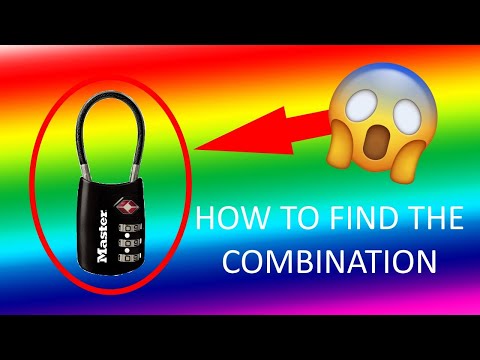 How to Find the Combination to a Master Combination Lock