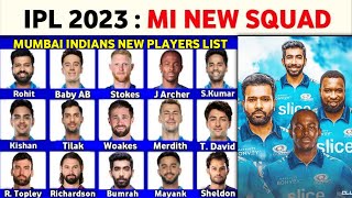 IPL 2023 Mumbai Indians Full Squad | MI All Retain & Realeased Players | IPL 2023 Mi New Players