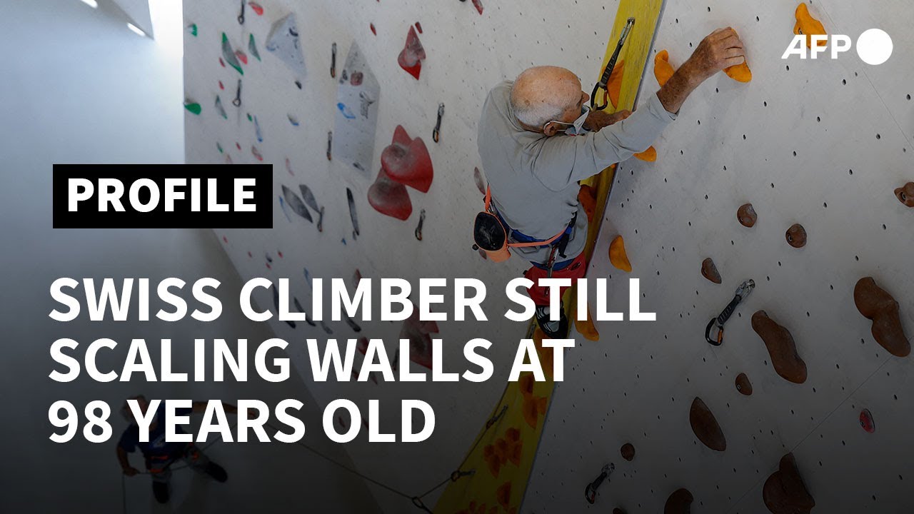 Veteran Swiss climber Marcel Remy still scaling the wall at 98 | AFP