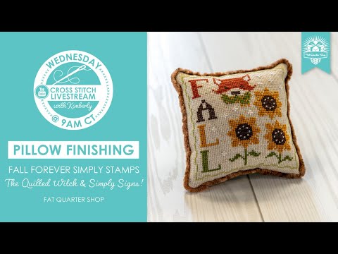 A Luxurious Cross Stitch Finish 🦊 A Foxy Little Cross Stitch Pillow with Velveteen & Chenille!