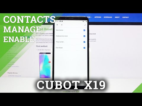 How to Transfer Contacts on CUBOT X19 – Manage Contacts