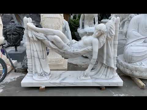 Marble sculpture of sleeping beauty
