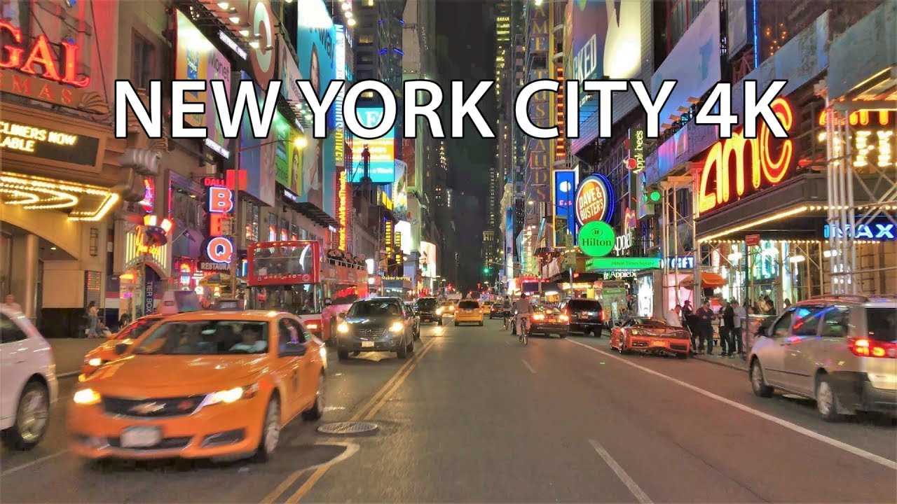 New York City 4K - Neon Nightlife Drive