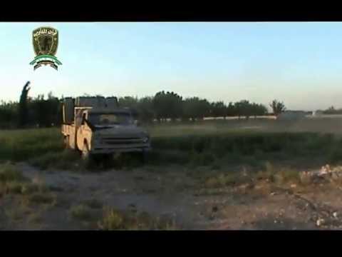 استهداف قوات النظام برشاش 23 في الغوطة الشرقية من قبل لواء أبابيل الغوطة