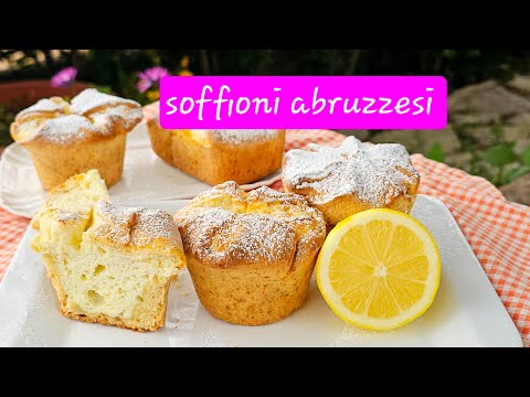 Soffioni abruzzesi, un tortino dal cuore di ricotta profumata al limone