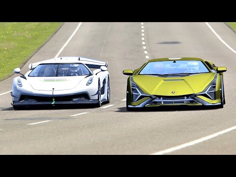 Lamborghini Sian vs Koenigsegg Jesko - Highlands