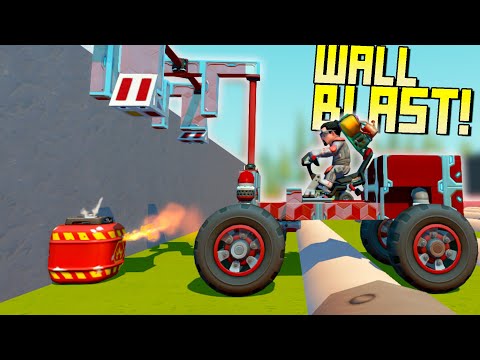 Blasting Through Walls with Explosive Transporting Cars! - Scrap Mechanic Multiplayer Monday