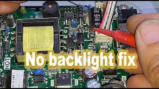 Replaced all bloated capacitors but still no backlight?!