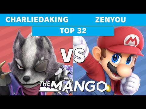 The Mang0 3 - Charliedaking (Wolf) vs Zenyou (Mario) Top 32 - Smash Ultimate