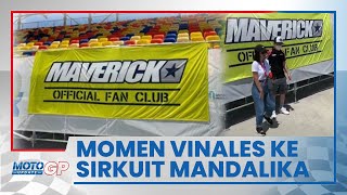 Momen Pembalap Maverick Vinales Kunjungi Sirkuit Mandalika, Foto di Depan Spanduk 'Maverick Official