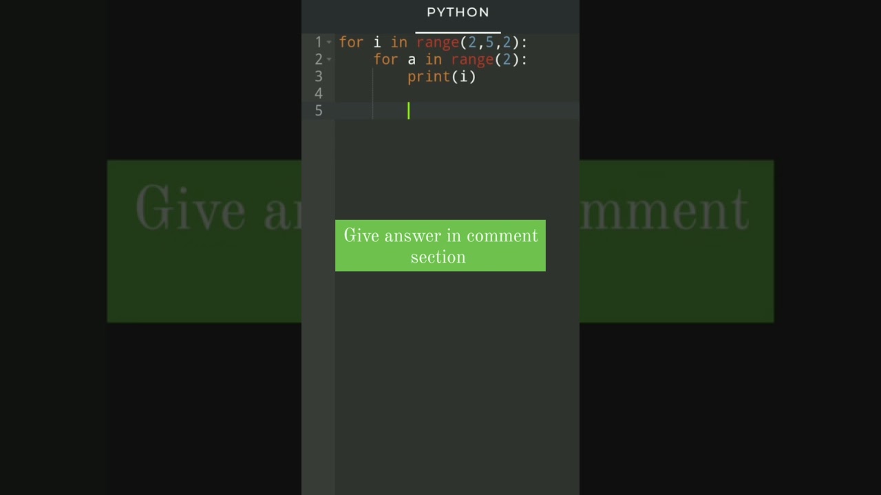 comment your answer.#pythonforbeginners #pythonchallenge #python #python3 #pythontutorial