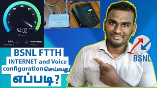 How to configure BSNL FTTH Internet and Voice in Tamil | Syrotech ONT
