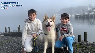 A Beautiful Family Husky Walk Around Windemere Boating Lake, England, Lake District!🏴󠁧󠁢󠁥󠁮󠁧󠁿💙