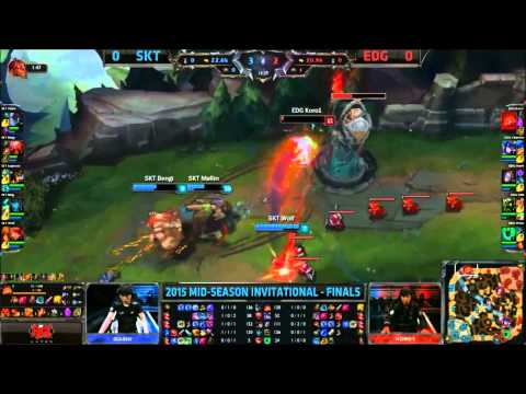 [SKT vs EDG]  Koro1 1v3 Outplay