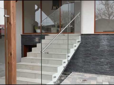 Sklenené zábradlie - hotová realizácia - video z realizácie
